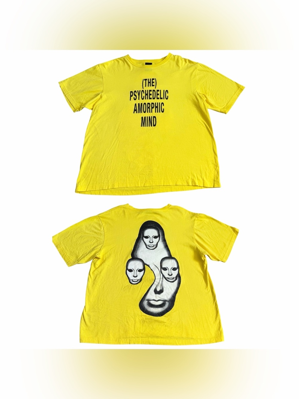 PAM Perks & Mini The Psychedelic Amorphic Mind T Shirt Sz L Yellow Streetwear